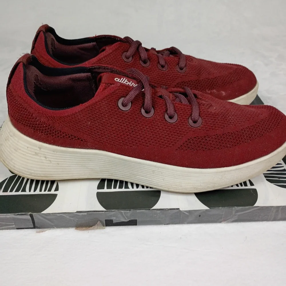 Allbirds Tree Gliders Burgundy Red‎ Mesh Walking Sneakers Mens 10 TRG M10